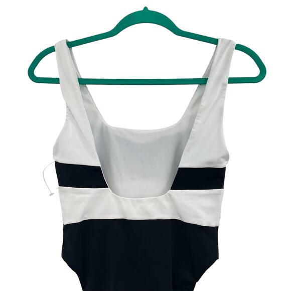Mara Hoffman Idalia One Piece Swimsuit Colorblock‎ Black White Size Small - Picture 7 of 13